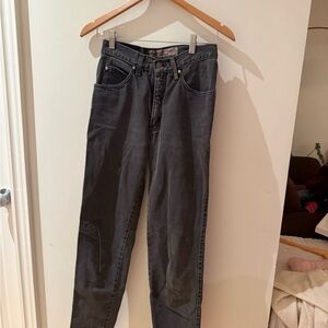 VINTAGE Levi's Women's Dark Gray Straight Leg Jeans